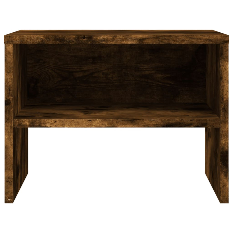 Nachtkastjes 40X30X30 Cm Bewerkt Hout Kleurig 2 Gerookt eiken
