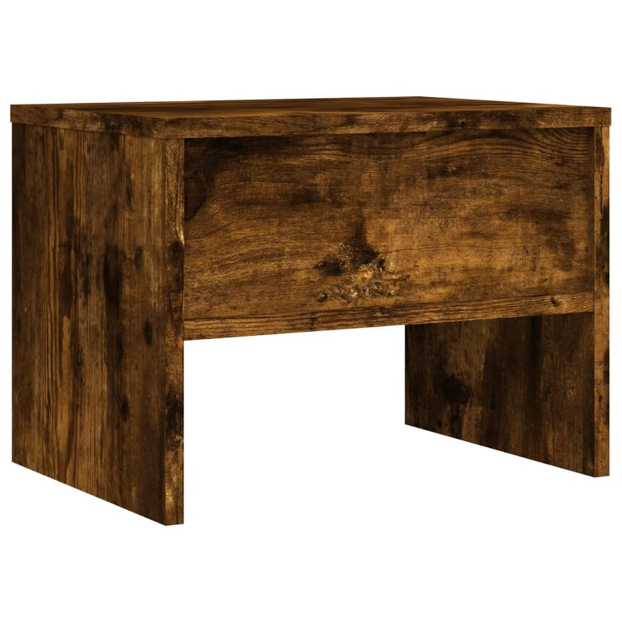 Nachtkastjes 40X30X30 Cm Bewerkt Hout Kleurig 2 Gerookt eiken