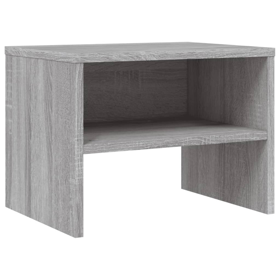 Nachtkastje 40X30X30 Cm Bewerkt Hout Eikenkleurig 1 Grijs sonoma