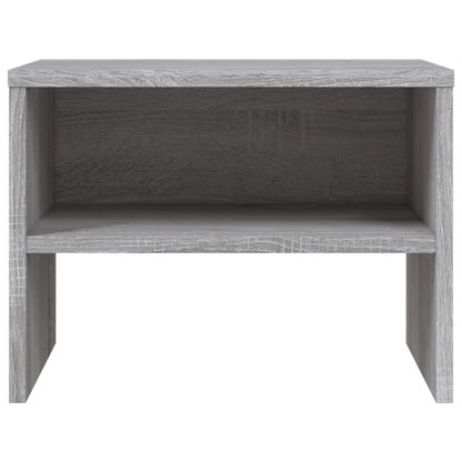 Nachtkastje 40X30X30 Cm Bewerkt Hout Eikenkleurig 1 Grijs sonoma