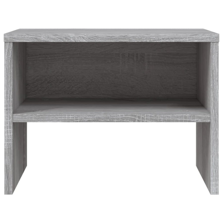 Nachtkastje 40X30X30 Cm Bewerkt Hout Eikenkleurig 1 Grijs sonoma