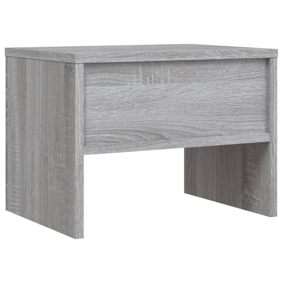 Nachtkastje 40X30X30 Cm Bewerkt Hout Eikenkleurig 1 Grijs sonoma