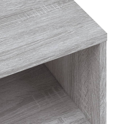 Nachtkastje 40X30X30 Cm Bewerkt Hout Eikenkleurig 1 Grijs sonoma