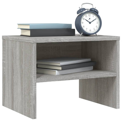 Nachtkastjes 40X30X30 Cm Bewerkt Hout Eiken 2 Grijs sonoma