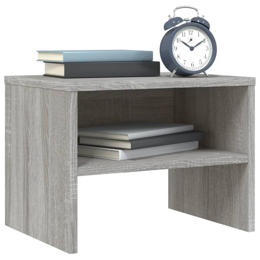 Nachtkastjes 40X30X30 Cm Bewerkt Hout Eiken 2 Grijs sonoma