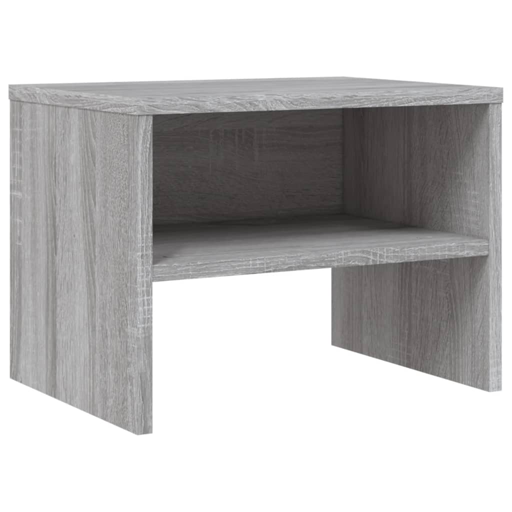 Nachtkastjes 40X30X30 Cm Bewerkt Hout Eiken 2 Grijs sonoma