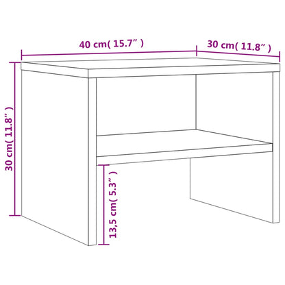 Nachtkastjes 40X30X30 Cm Bewerkt Hout Eiken 2 Grijs sonoma