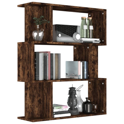 Boekenkast / Kamerscherm 80X24X96 Cm Bewerkt Hout Gerookt eiken