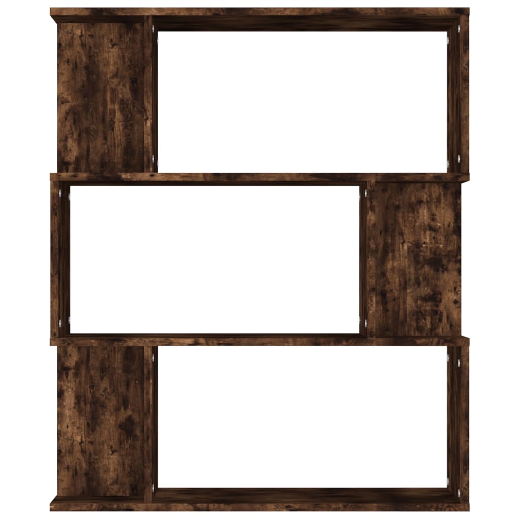 Boekenkast / Kamerscherm 80X24X96 Cm Bewerkt Hout Gerookt eiken