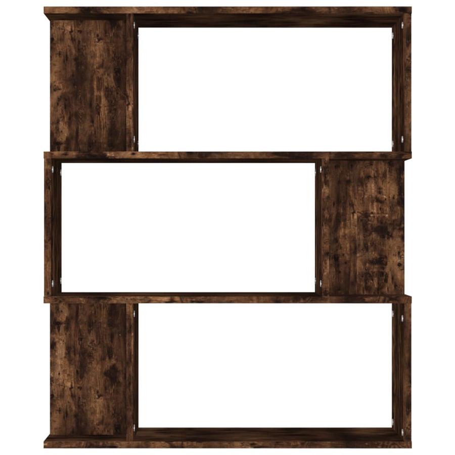 Boekenkast / Kamerscherm 80X24X96 Cm Bewerkt Hout Gerookt eiken