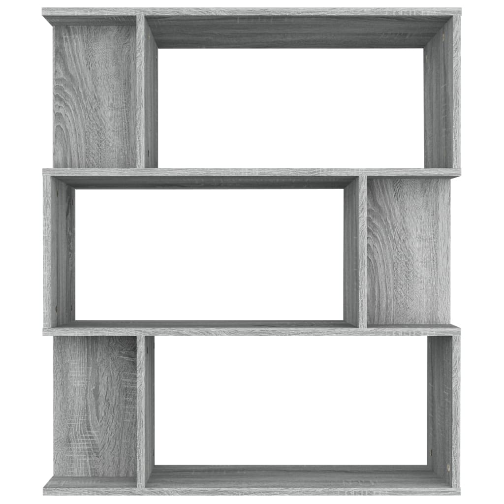 Boekenkast / Kamerscherm 80X24X96 Cm Bewerkt Hout Grijs sonoma