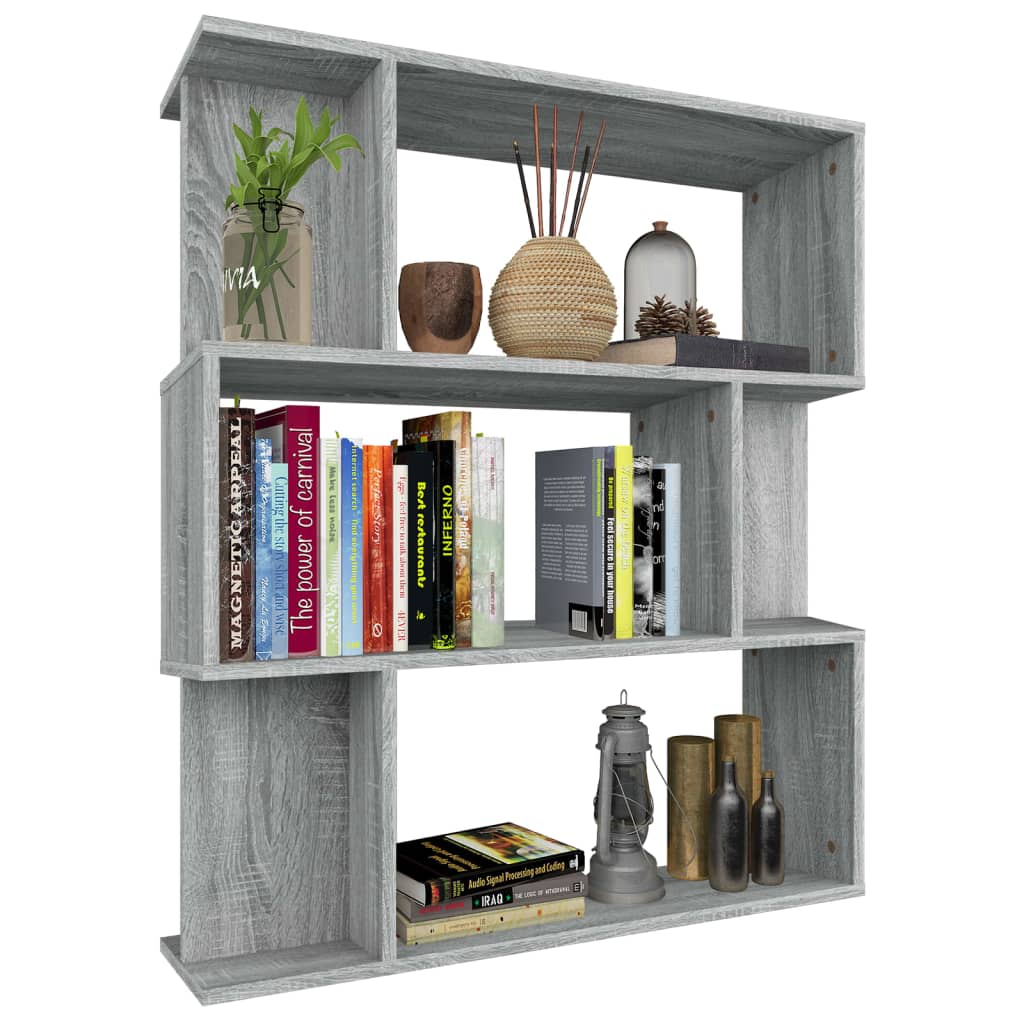 Boekenkast / Kamerscherm 80X24X96 Cm Bewerkt Hout Grijs sonoma