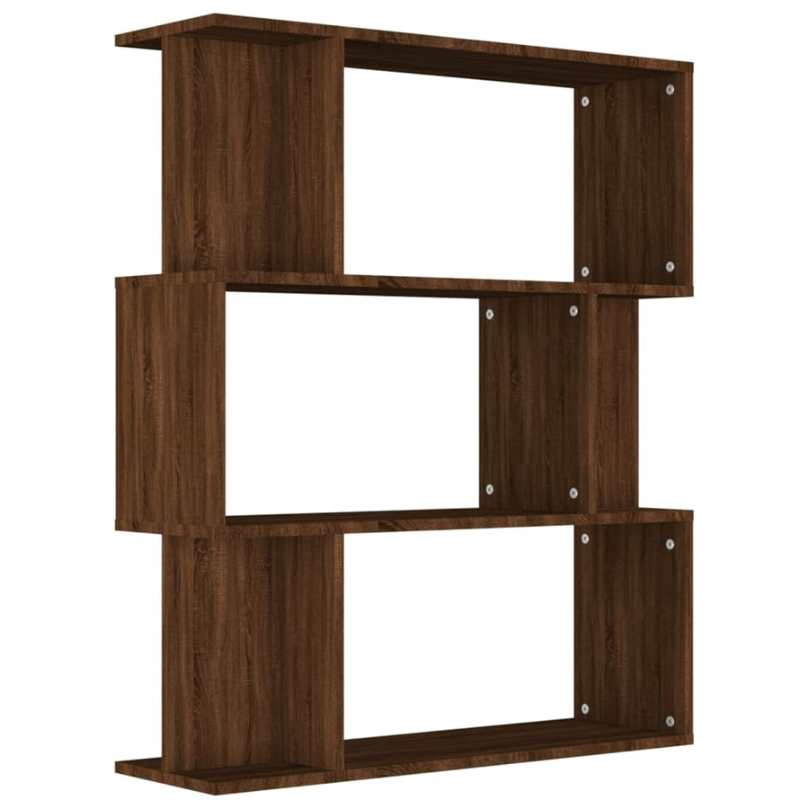 Boekenkast / Kamerscherm 80X24X96 Cm Bewerkt Hout Bruineiken bruin eikenkleur