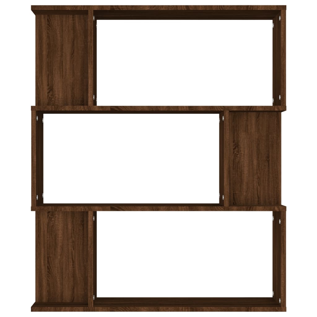 Boekenkast / Kamerscherm 80X24X96 Cm Bewerkt Hout Bruineiken bruin eikenkleur