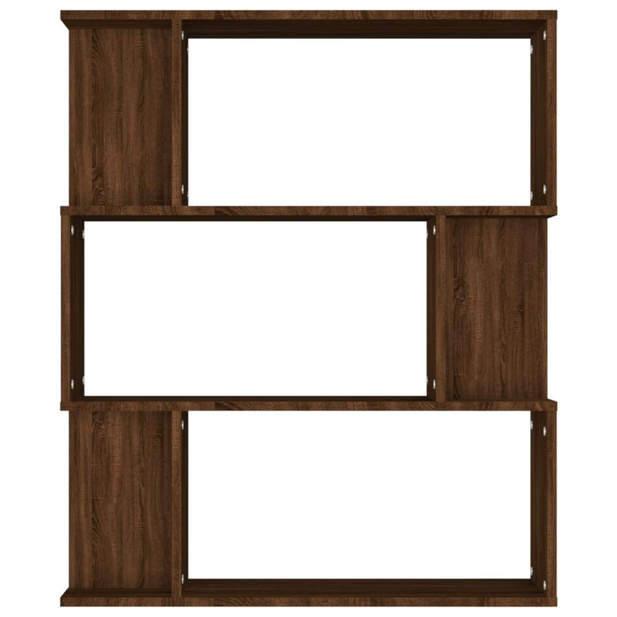 Boekenkast / Kamerscherm 80X24X96 Cm Bewerkt Hout Bruineiken bruin eikenkleur