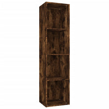 Boekenkast / Tv-Meubel Bewerkt Hout 36 x 30 x 143 cm Gerookt eiken