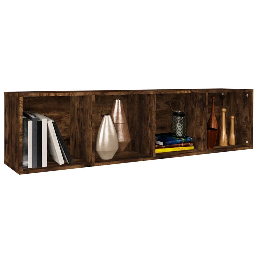 Boekenkast / Tv-Meubel Bewerkt Hout 36 x 30 x 143 cm Gerookt eiken