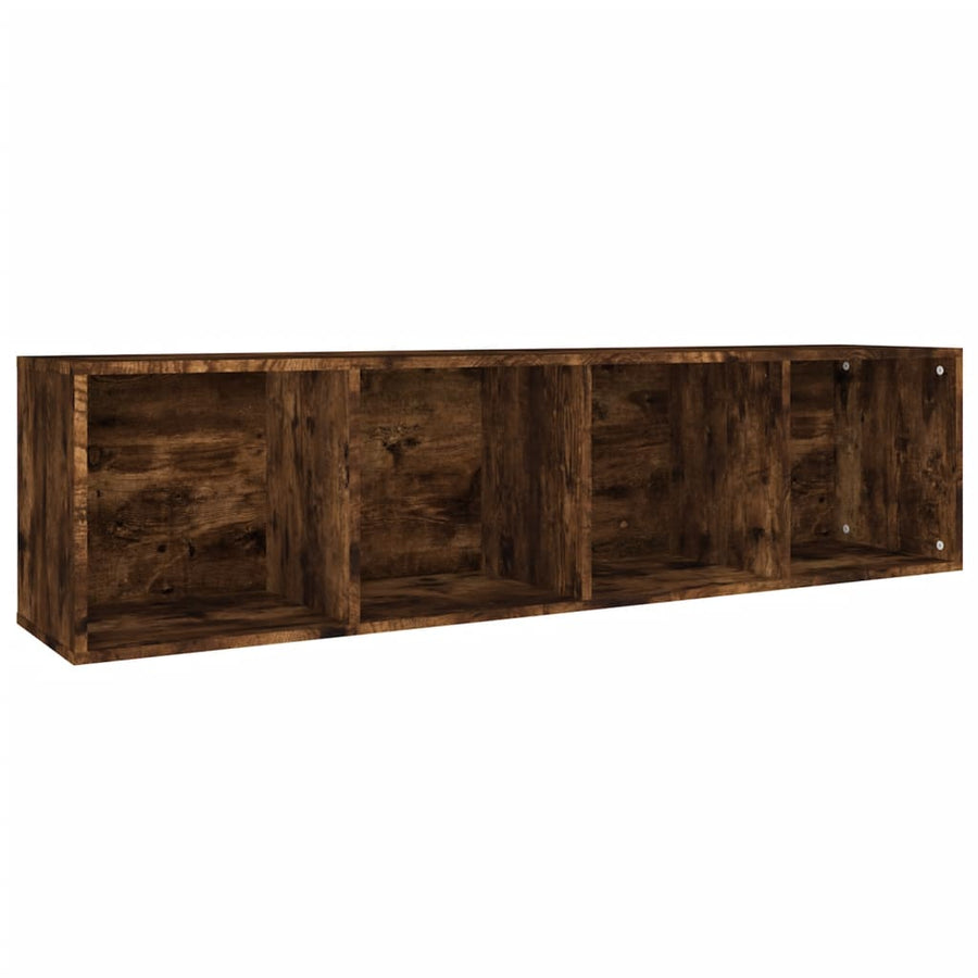 Boekenkast / Tv-Meubel Bewerkt Hout 36 x 30 x 143 cm Gerookt eiken