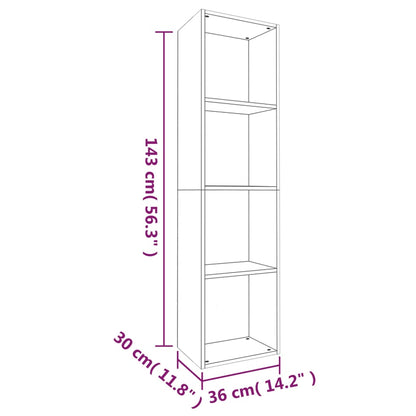 Boekenkast / Tv-Meubel Eikenkleurig 36 x 30 x 143 cm Grijs sonoma