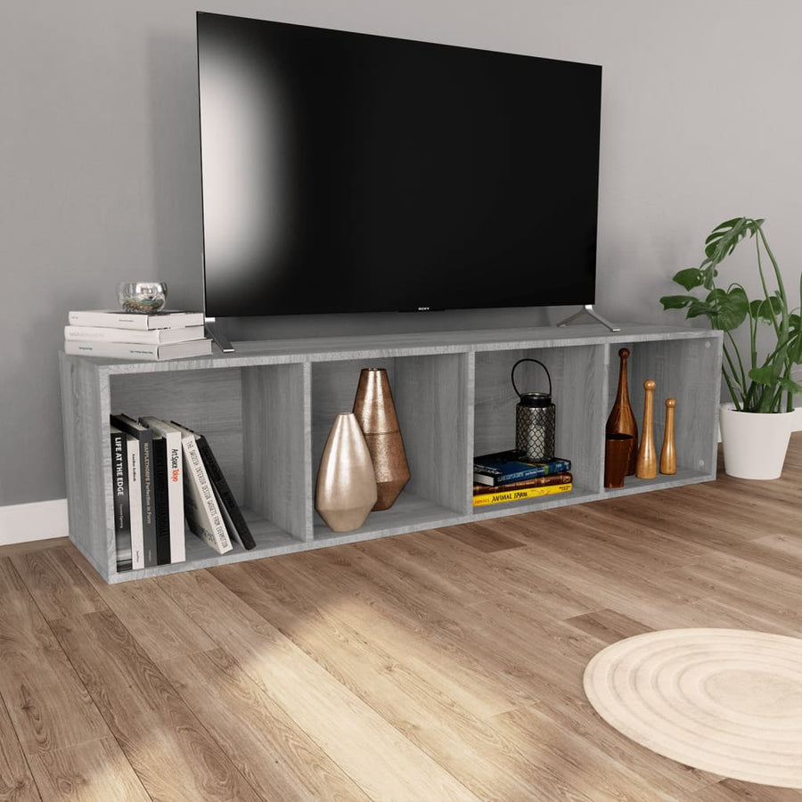 Boekenkast / Tv-Meubel Eikenkleurig 36 x 30 x 143 cm Grijs sonoma