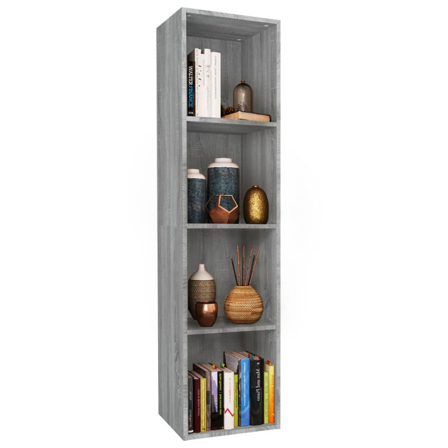Boekenkast / Tv-Meubel Eikenkleurig 36 x 30 x 143 cm Grijs sonoma