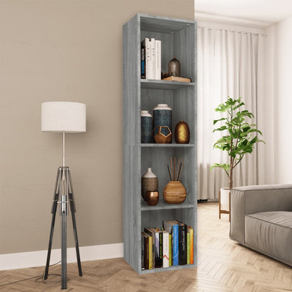 Boekenkast / Tv-Meubel Eikenkleurig 36 x 30 x 143 cm Grijs sonoma