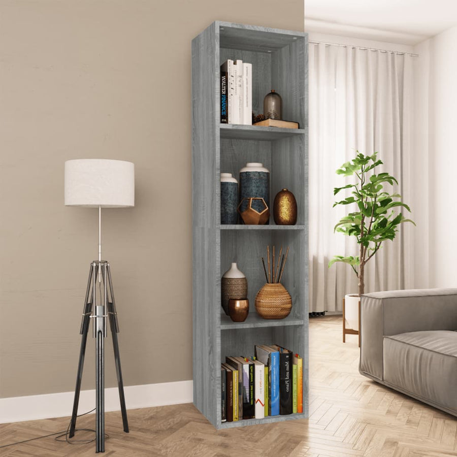 Boekenkast / Tv-Meubel Eikenkleurig 36 x 30 x 143 cm Grijs sonoma
