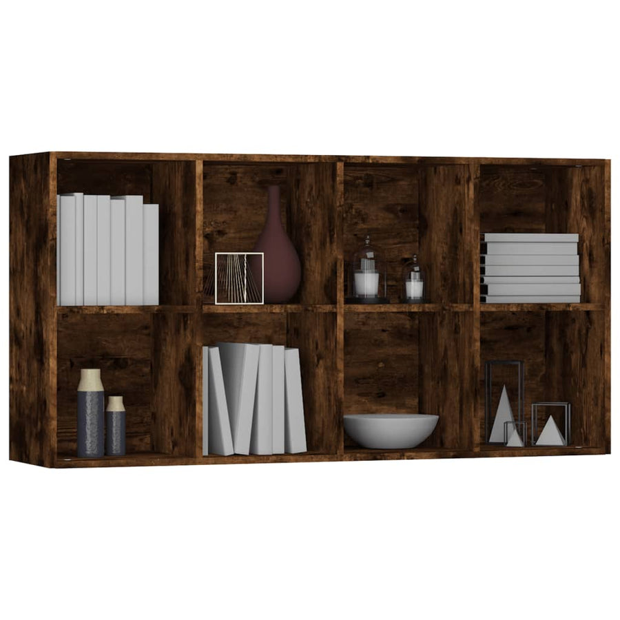 Boekenkast Bewerkt Hout Kleurig 66 x 30 x 130 cm Gerookt eiken