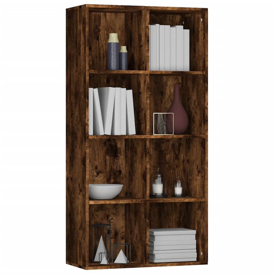 Boekenkast Bewerkt Hout Kleurig 66 x 30 x 130 cm Gerookt eiken