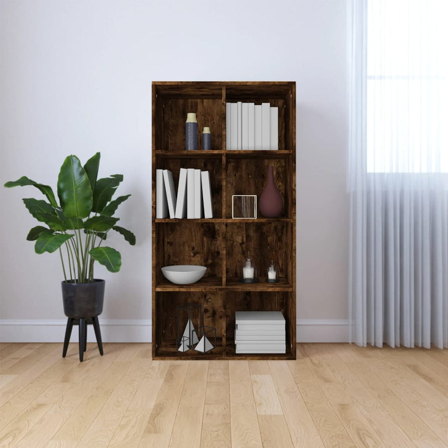 Boekenkast Bewerkt Hout Kleurig 66 x 30 x 130 cm Gerookt eiken