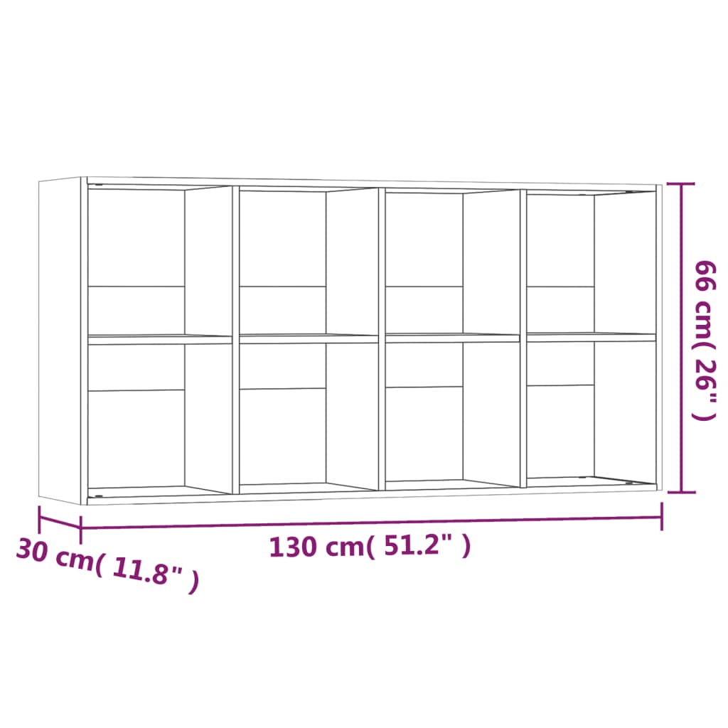 Boekenkast Bewerkt Hout Sonoma Grijs 66 x 30 x 130 cm Grijs sonoma