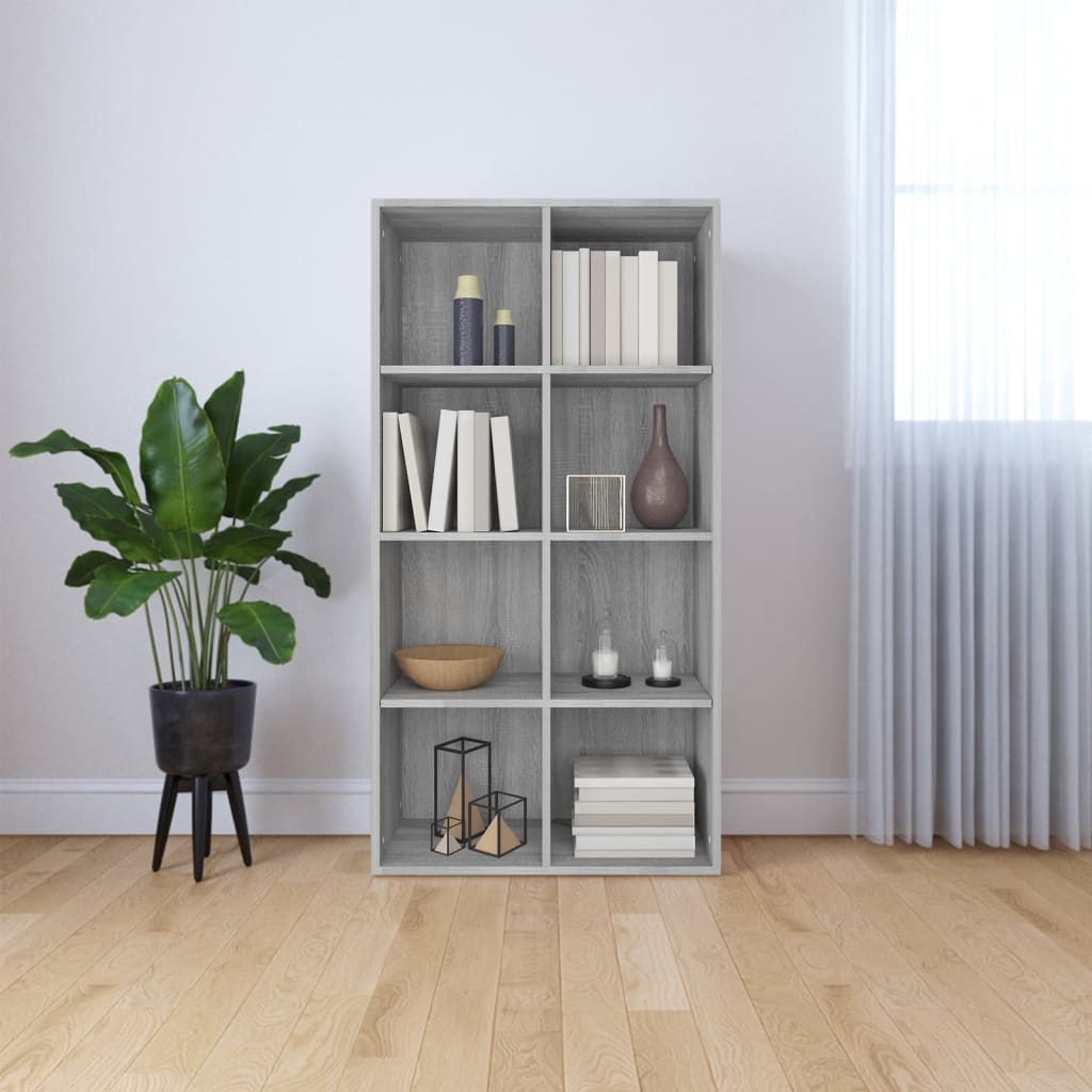 Boekenkast Bewerkt Hout Sonoma Grijs 66 x 30 x 130 cm Grijs sonoma