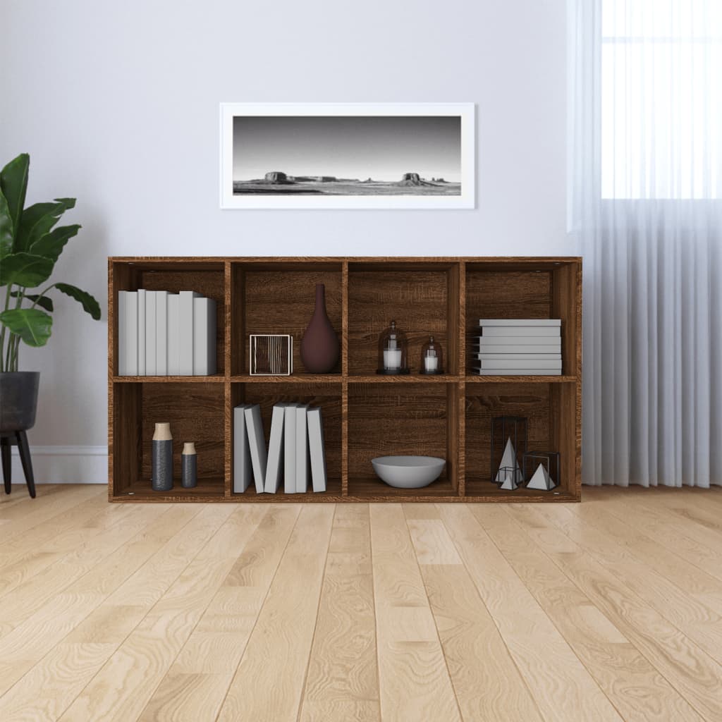 Boekenkast Bewerkt Hout 66 x 30 x 130 cm bruin eikenkleur