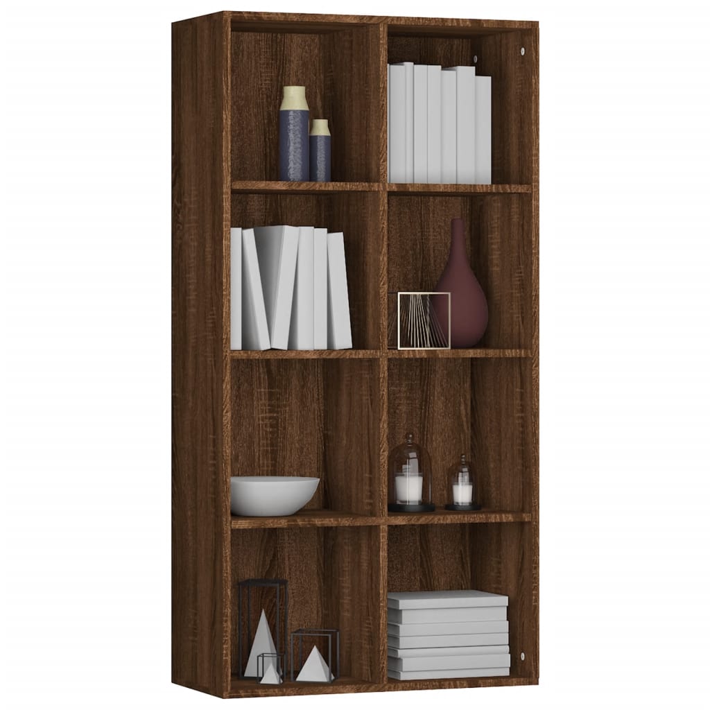 Boekenkast Bewerkt Hout 66 x 30 x 130 cm bruin eikenkleur