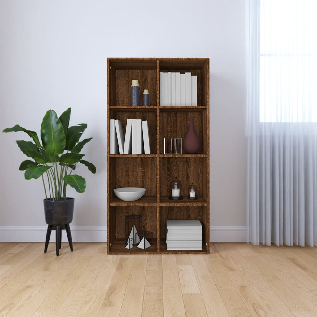 Boekenkast Bewerkt Hout 66 x 30 x 130 cm bruin eikenkleur