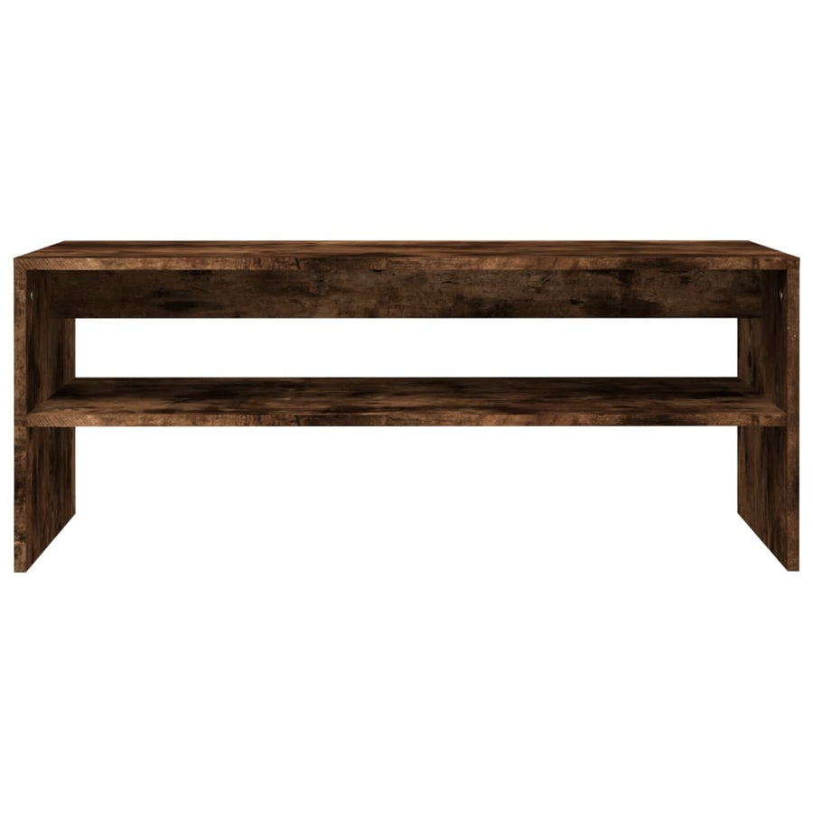 Salontafel 100x40x40 cm bewerkt hout gerookt eikenkleurig Gerookt eiken