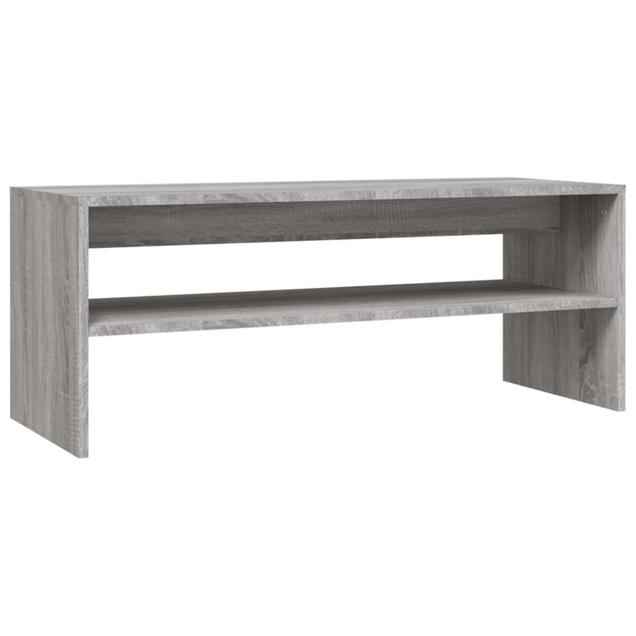 Salontafel 100x40x40 cm bewerkt hout grijs sonoma eikenkleurig Grijs sonoma