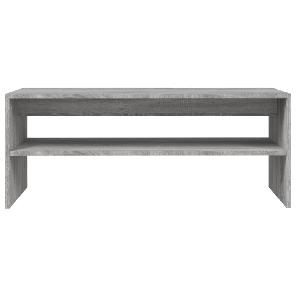 Salontafel 100x40x40 cm bewerkt hout grijs sonoma eikenkleurig Grijs sonoma