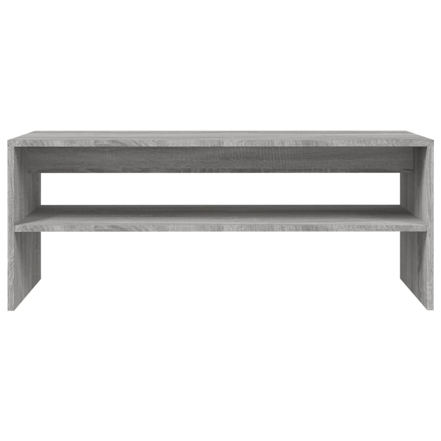 Salontafel 100x40x40 cm bewerkt hout grijs sonoma eikenkleurig Grijs sonoma