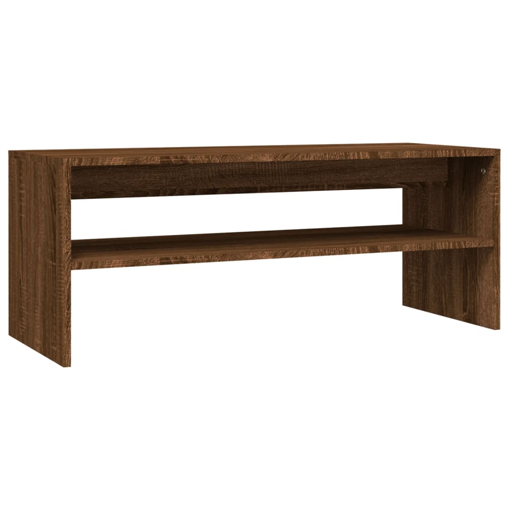 Salontafel 100X40X40 Cm Bewerkt Hout bruin eikenkleur