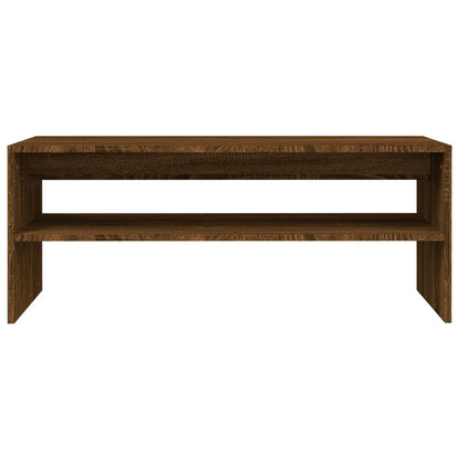 Salontafel 100X40X40 Cm Bewerkt Hout bruin eikenkleur