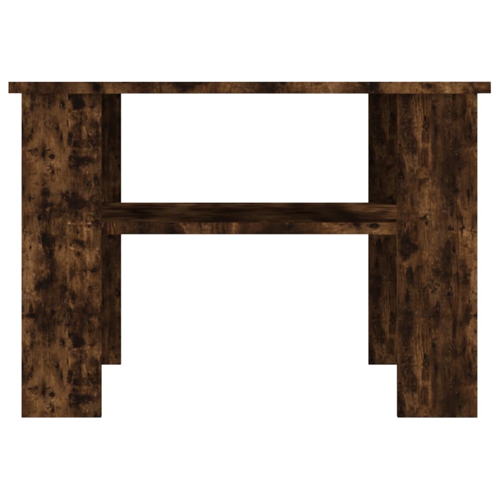 Salontafel 60x60x42 cm bewerkt hout gerookt eikenkleurig Gerookt eiken