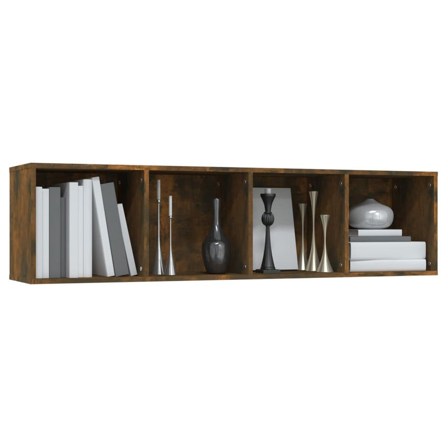 Boekenkast/Tv-Meubel 43X30X36 Cm Bewerkt Hout Gerookt eiken