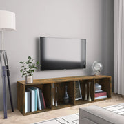 Tv-meubel 143x30x36 cm bewerkt hout gerookt eiken
