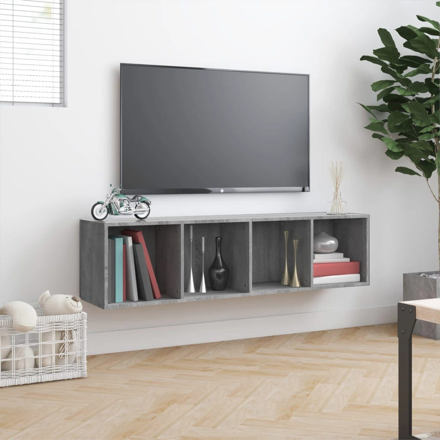 Boekenkast/Tv-Meubel 43X30X36 Cm Bewerkt Hout Grijs sonoma