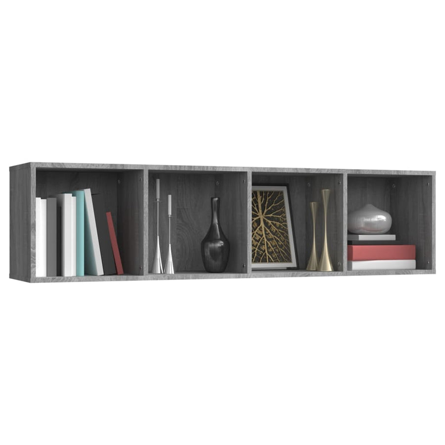 Boekenkast/Tv-Meubel 43X30X36 Cm Bewerkt Hout Grijs sonoma