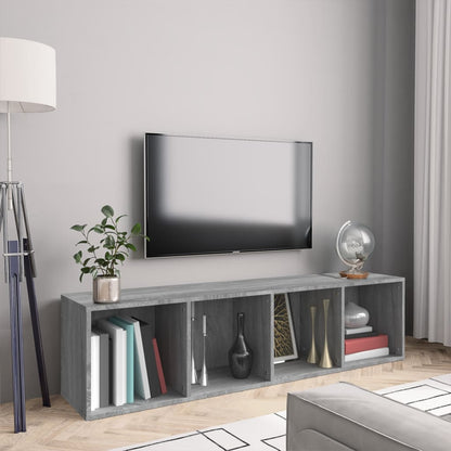 Boekenkast/Tv-Meubel 43X30X36 Cm Bewerkt Hout Grijs sonoma