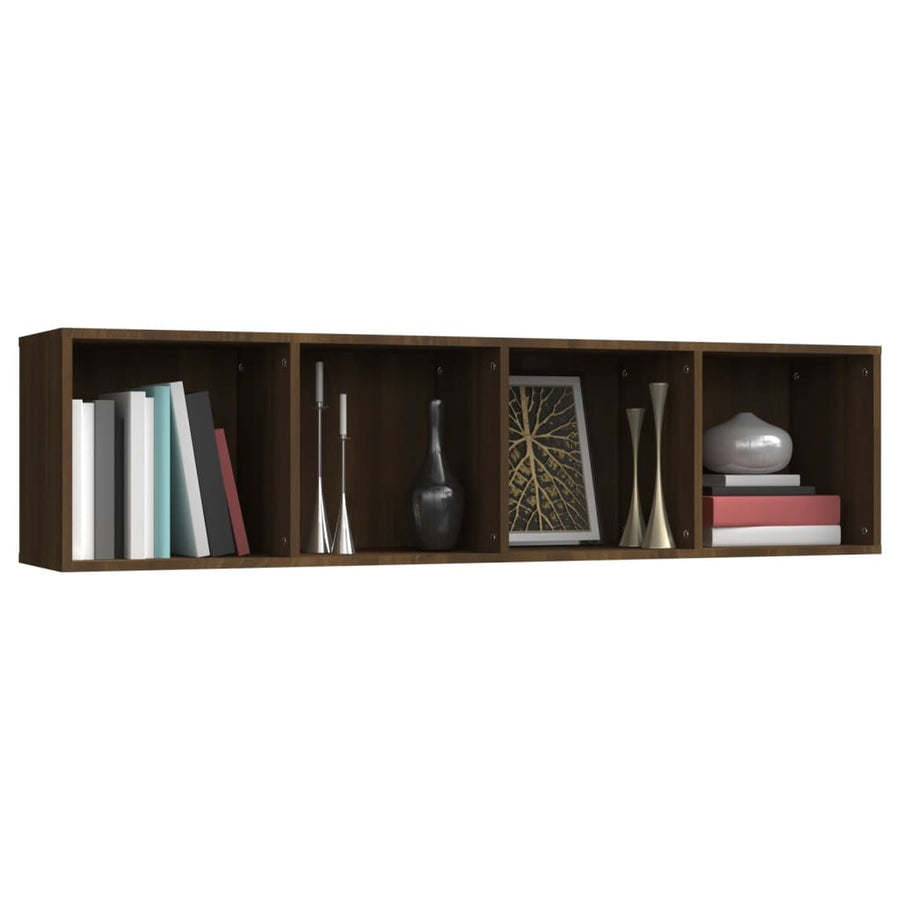 Boekenkast/Tv-Meubel 43X30X36 Cm Bewerkt Hout Bruineikenkleur bruin eikenkleur