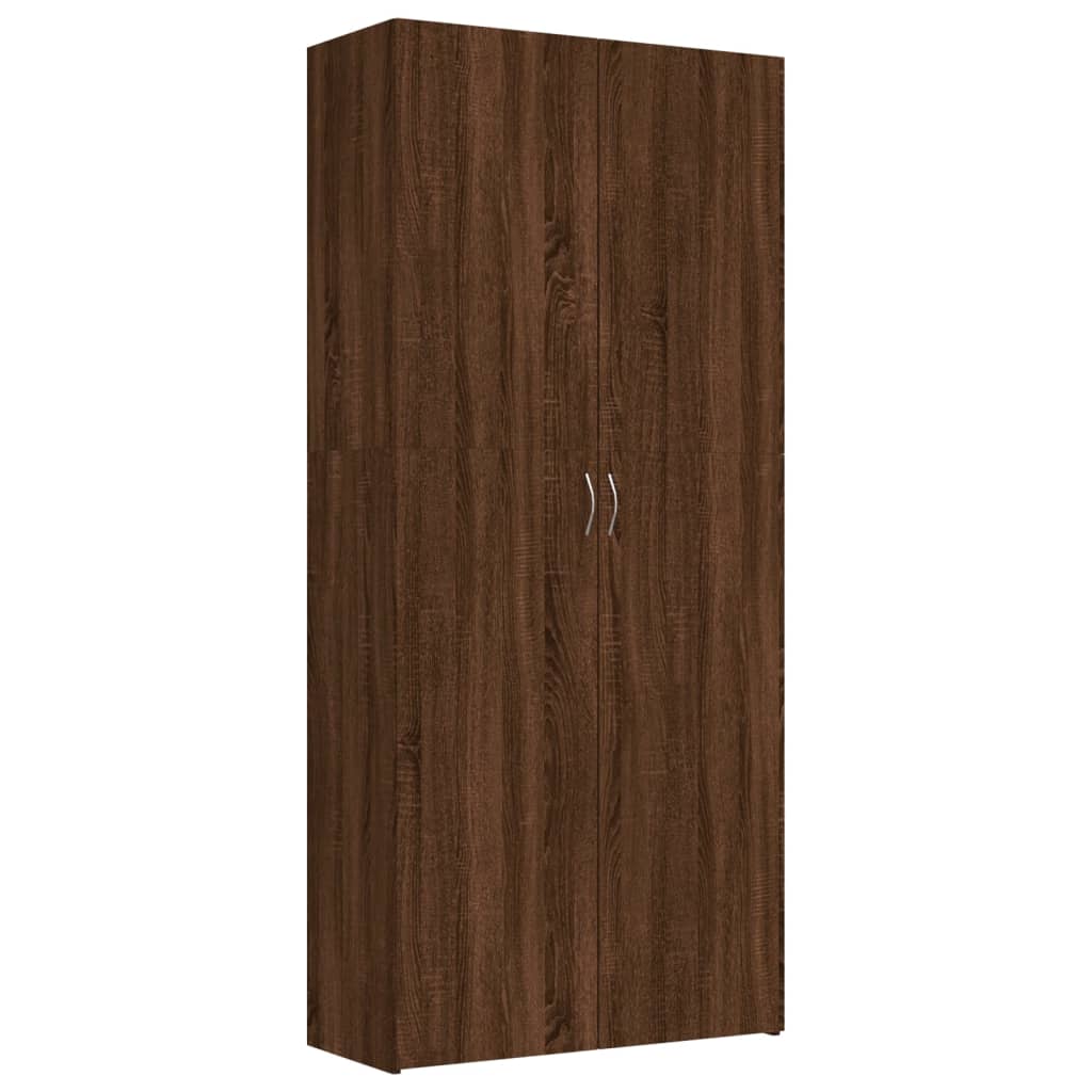 Schoenenkast 80x35,5x180 cm bewerkt hout bruin eikenkleur