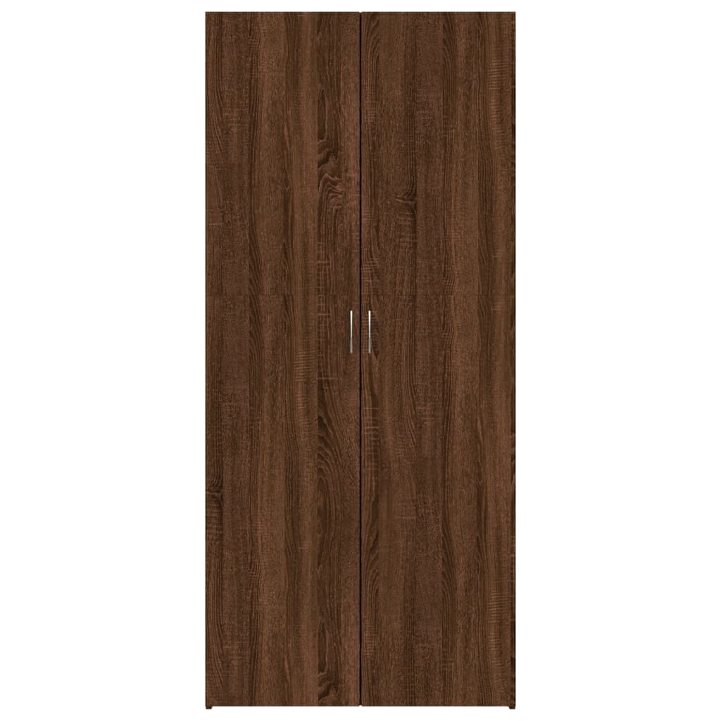 Schoenenkast 80x35,5x180 cm bewerkt hout bruin eikenkleur